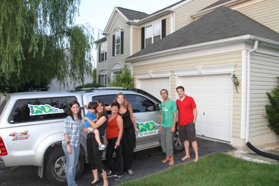 Hora da despedida na casa do Marício e Oscar, em Newark - Delaware, nos Estados Unidos (foto do Oscar, do mauoscar.com)